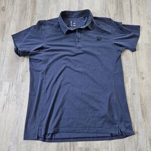 Arc'teryx Men's Navy Captive Short Sleeve Polo Shirt Large Active Performance